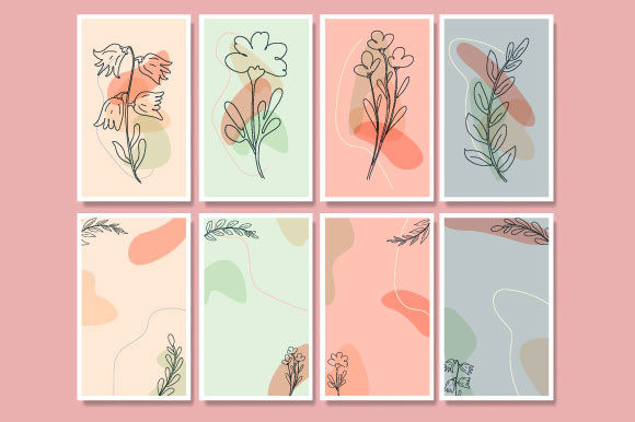 Abstract Background Abstract Leaves Line: A Versatile Design Solution