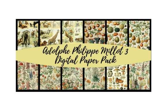Adolphe Millot 3 Digital Paper Pack: A Treasure Trove for Creative Minds