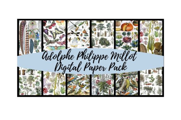 Discover the Beauty of Adolphe Millot 1 Digital Paper Pack: A Treasure for Craft Enthusiasts
