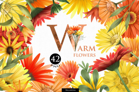 Discover the Beauty of Warm Flowers Clipart for Your Creative Projects