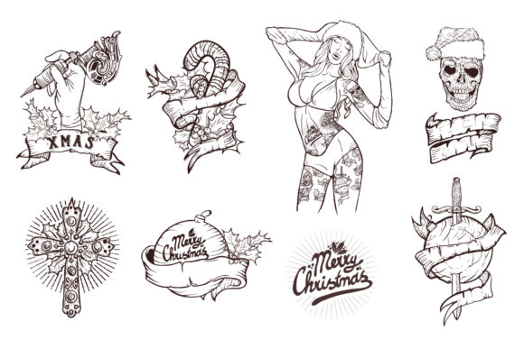 Embrace the Festive Spirit with a Christmas Tattoo Set