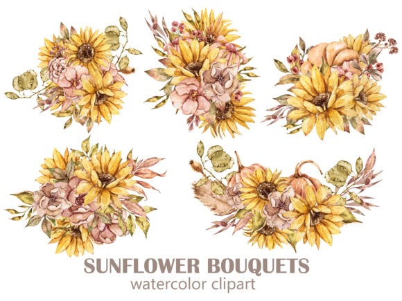 Embrace the Warmth: How Sunflower Bouquets Clipart Enhances Your Creative Projects