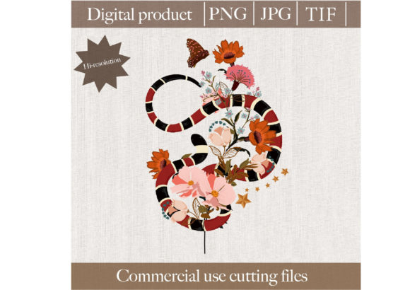 Explore Creative Possibilities with Snake Garden Florals Png