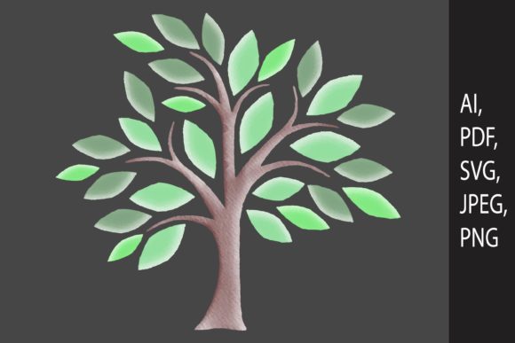 Explore the Versatility of Watercolor Tree Design for SVG Cut File