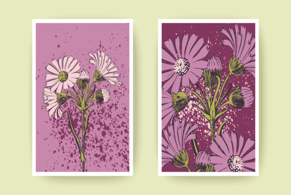Hand Drawn Chrysanthemum Flowers Greeting: A Versatile Design for Creative Projects