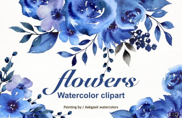 Purple Flower Watercolor Clipart: A Versatile Design Asset