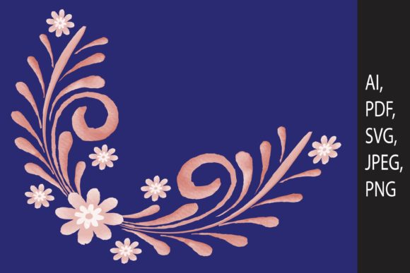 Watercolor Floral SVG Cut File for Creative Projects