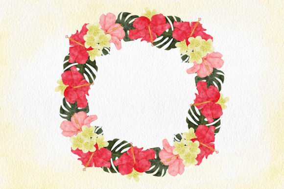 Watercolor Frame Wreath Hibiscus Flower: A Versatile Tool for Creative Projects