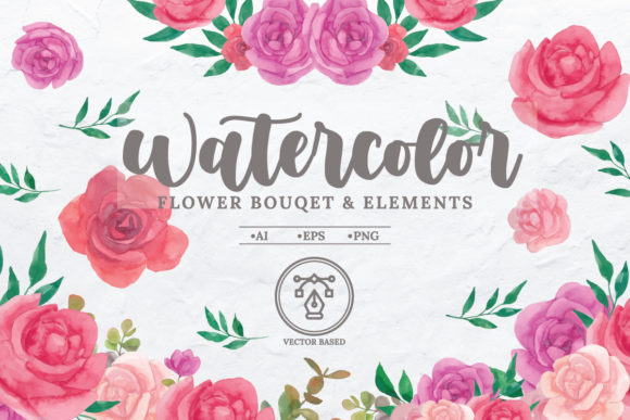 Watercolor Vector Flower Elements: A Versatile Tool for Creative Design