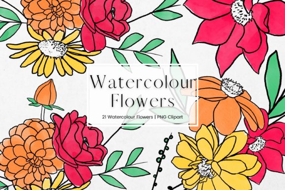 Watercolour Flowers Clipart: A Versatile Tool for Creative Projects