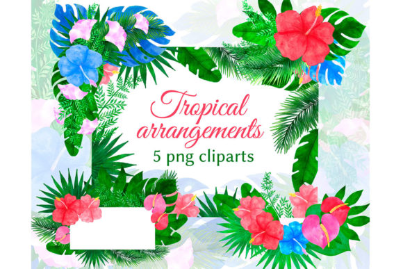 Welcome to AnaGuziiArt: A Collection of Watercolor Tropical Bouquets and Frames