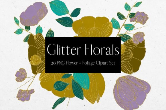 Yellow and Purple Glitter Flowers: A Sparkling Addition to Your Creative Projects